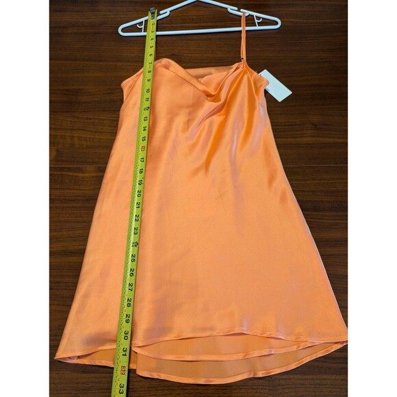 Women's Show Me Your MuMu Sabine Mini Slip Dress Cantaloupe Luxe Satin Size Xs - Picture 5 of 7